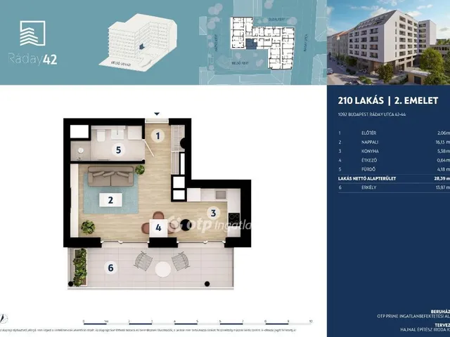 Eladó lakás Budapest IX. kerület 27 nm