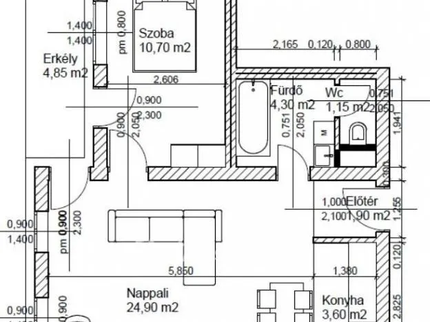 Eladó lakás Bicske 46 nm
