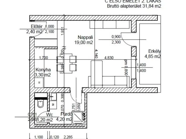 Eladó lakás Bicske 30 nm