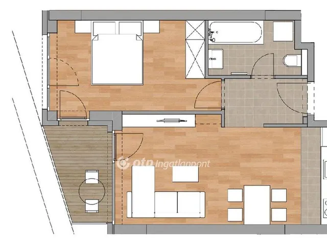 Eladó lakás Budapest XI. kerület, Albertfalva 46 nm