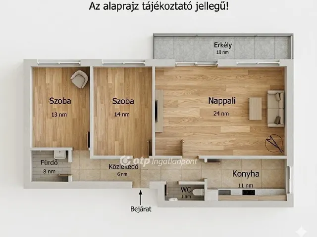 Eladó lakás Budapest II. kerület, Törökvész 77 nm