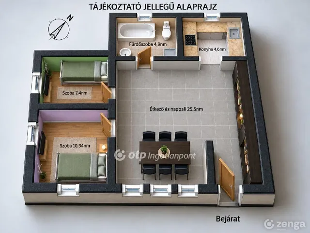 Eladó lakás Budapest XXII. kerület 53 nm