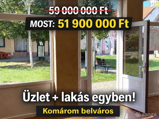 Eladó kereskedelmi és ipari ingatlan Komárom, Kalmár köz 13. 90 nm