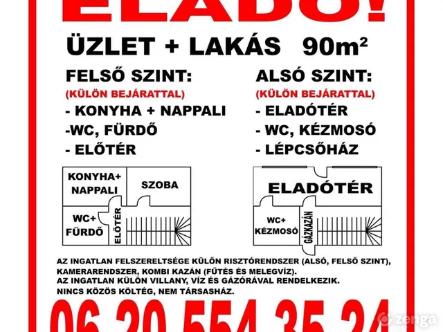 Eladó kereskedelmi és ipari ingatlan Komárom, Kalmár köz 13. 90 nm