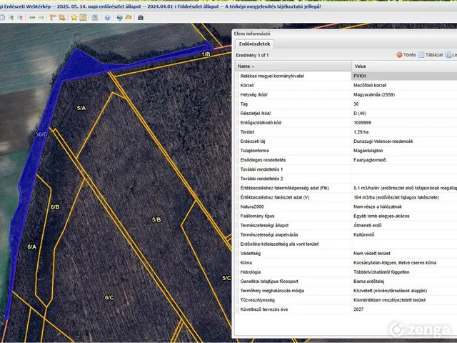 Eladó mezőgazdasági ingatlan Magyaralmás 12885 nm