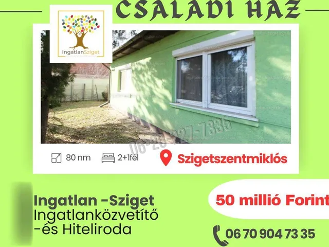 Eladó ház Szigetszentmiklós 80 nm