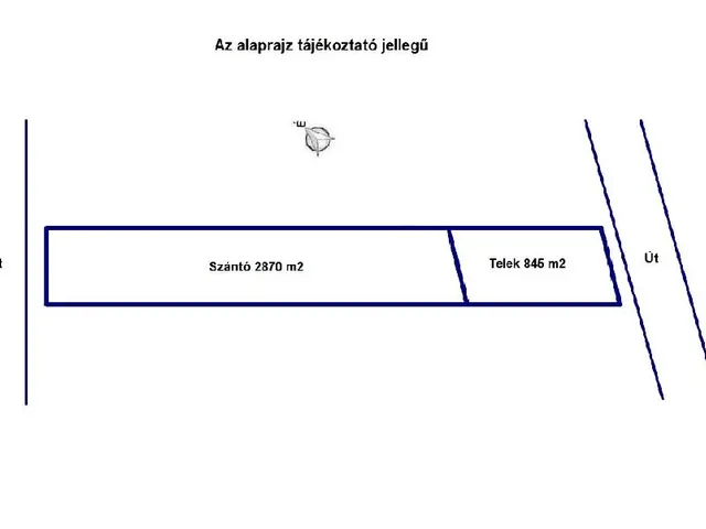 Eladó telek Örkény 845 nm