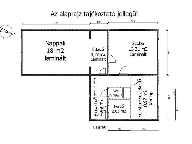 Eladó lakás Győr, Adyváros 53 nm
