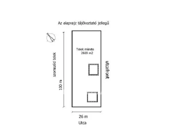 Eladó telek Tata 2669 nm