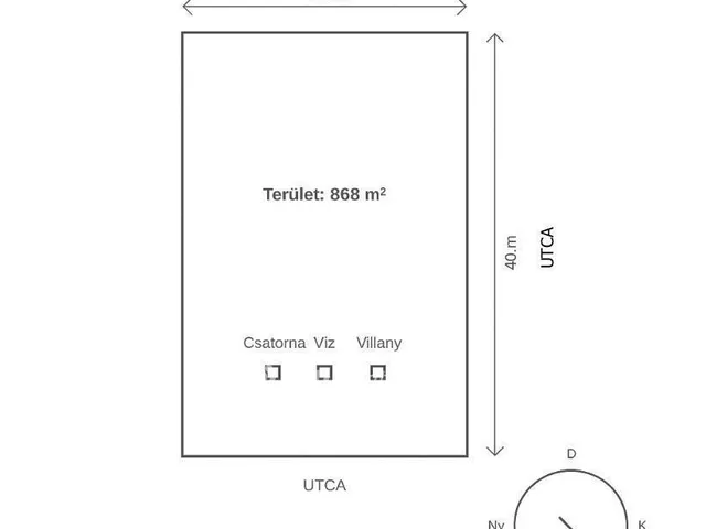 Eladó telek Nagyszentjános 868 nm