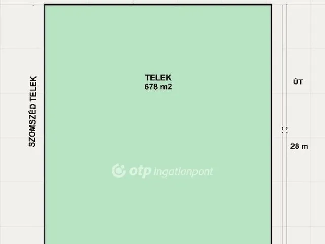 Eladó telek Győr, Pinnyéd 678 nm