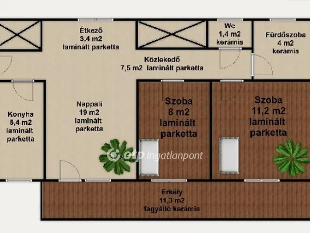 Eladó lakás Mosonmagyaróvár 60 nm