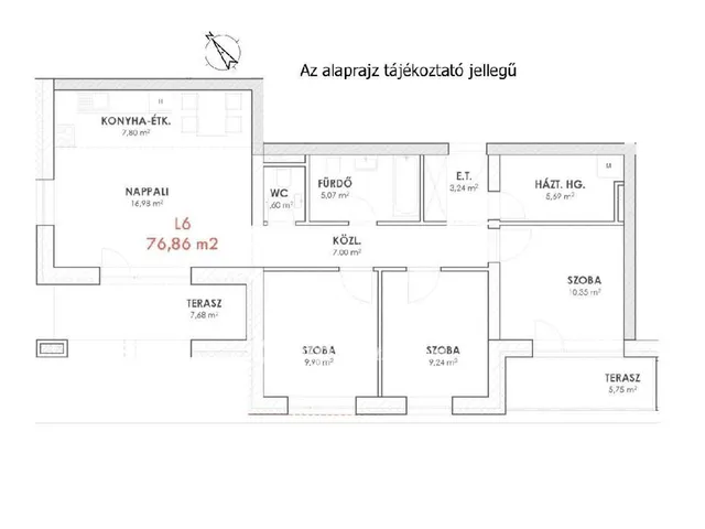 Eladó lakás Győrújbarát 76 nm