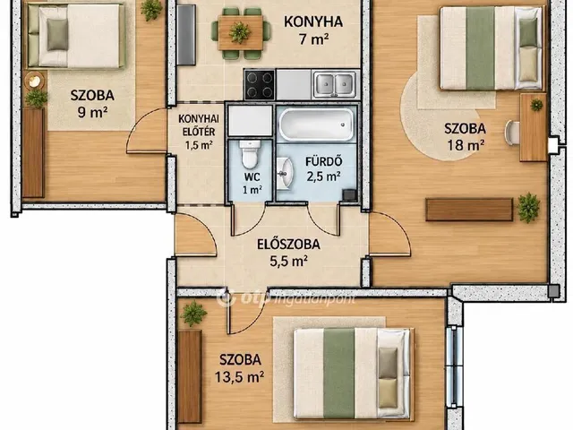Eladó lakás Győr 58 nm