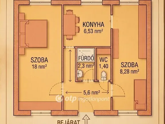 Eladó lakás Győr, Adyváros 44 nm