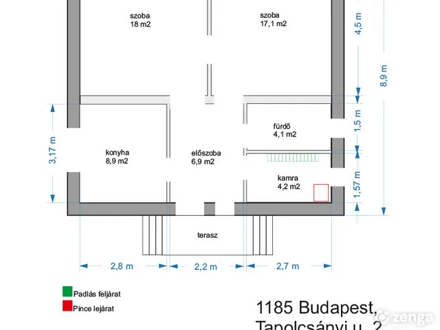 Eladó ház Budapest XVIII. kerület, Ferihegy, Tapolcsányi utca 2 60 nm