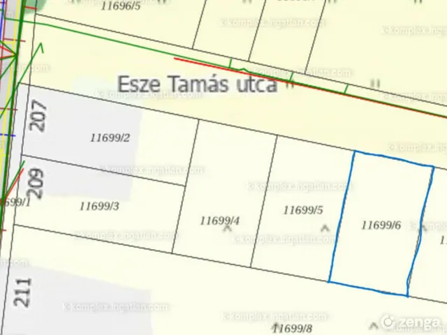 Eladó telek Szolnok, Esze Tamás 884 nm