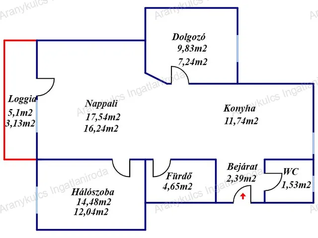 Eladó lakás Békéscsaba, Belváros 61 nm