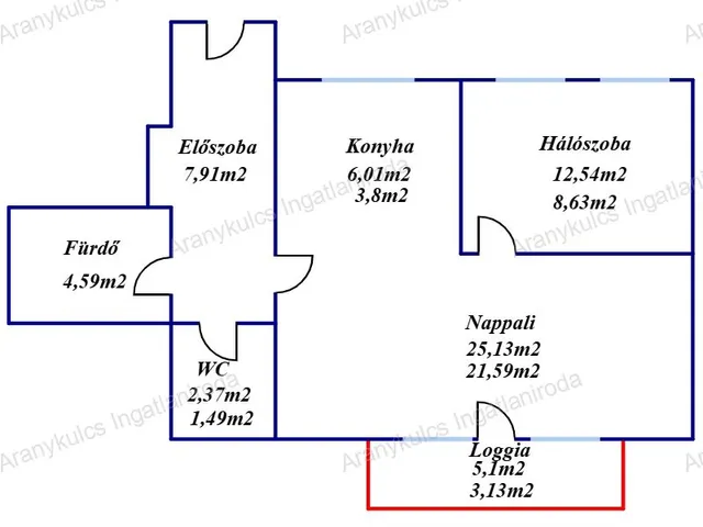 Eladó lakás Békéscsaba, Belváros 55 nm