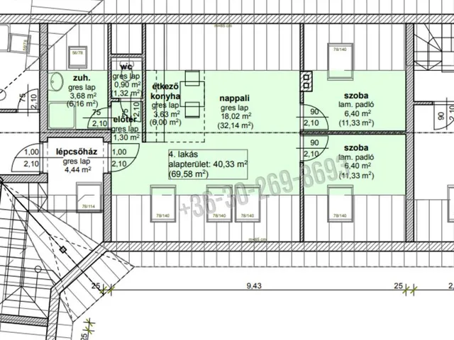 Eladó lakás Hajdúböszörmény 69 nm