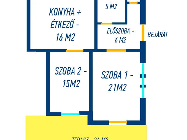 Eladó lakás Budapest II. kerület 60 nm