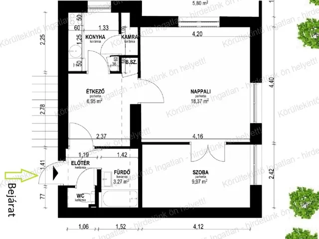 Eladó lakás Budapest XII. kerület, Tárogató út 48 nm