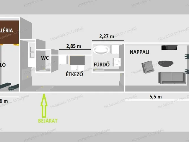 Eladó lakás Budapest VI. kerület, Dessewffy utca 46 nm