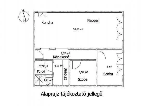 Eladó lakás Gyöngyös 56 nm