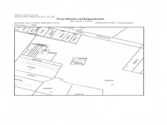 Eladó üdülő és hétvégi ház Csány 800 nm