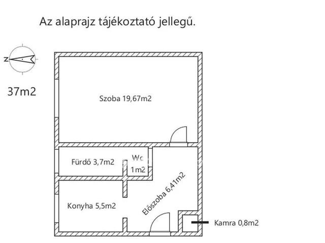 Eladó lakás Gyöngyös 37 nm