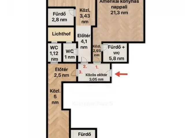 Eladó lakás Budapest XIII. kerület, Újlipótváros 85 nm