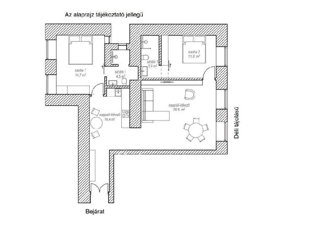Kiadó lakás Budapest VI. kerület 77 nm