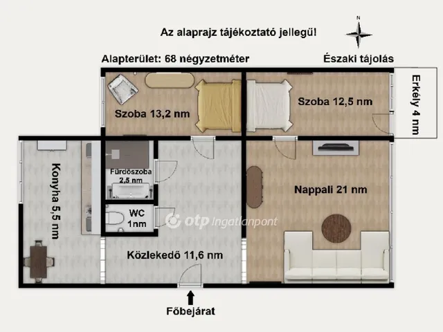 Eladó lakás Budapest X. kerület, Újhegy 68 nm