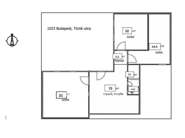 Eladó lakás Budapest II. kerület 74 nm