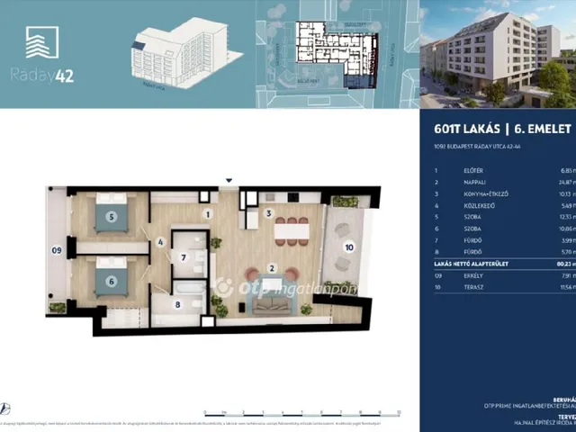 Eladó lakás Budapest IX. kerület 80 nm