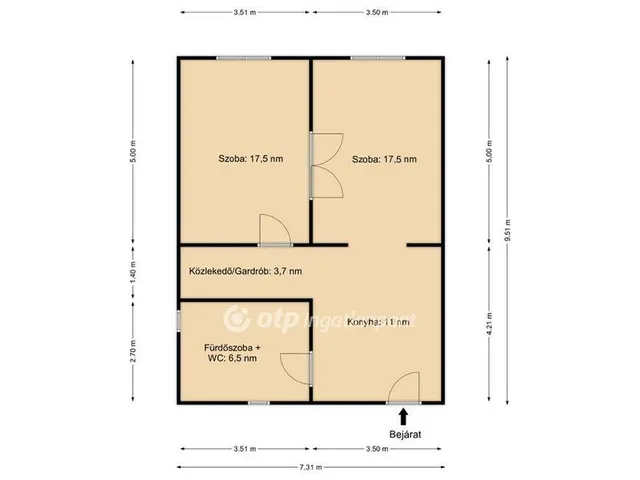 Eladó lakás Budapest XIII. kerület 55 nm