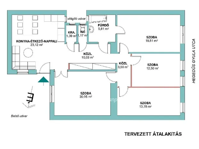 Eladó lakás Budapest XIII. kerület, Újlipótváros 109 nm