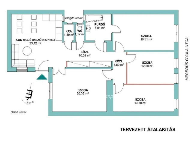 Eladó lakás Budapest XIII. kerület, Újlipótváros 109 nm