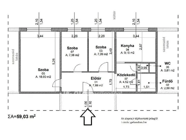 Eladó lakás Budapest X. kerület 59 nm
