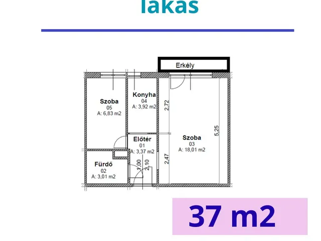 Eladó lakás Miskolc, Avas 37 nm