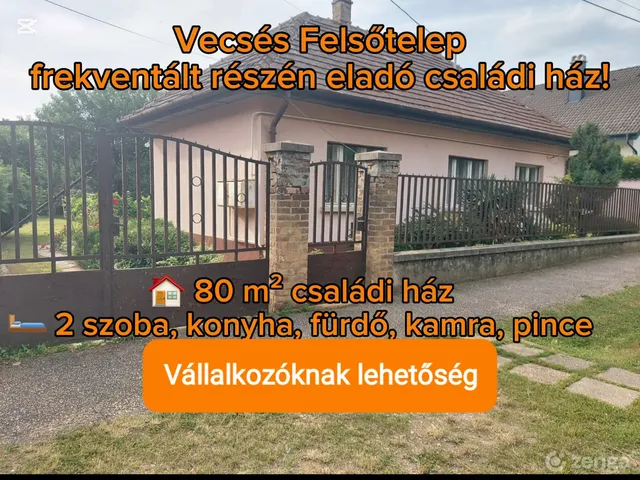 Eladó ház Vecsés, Felsőtelep 90 nm