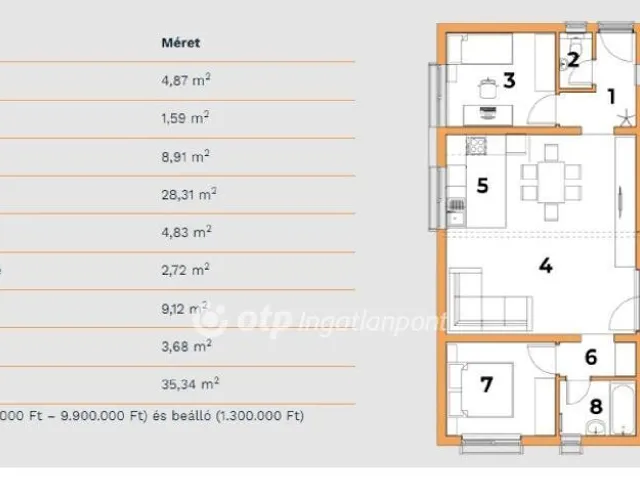 Eladó lakás Nagykanizsa 112 nm