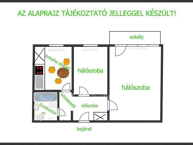 Eladó lakás Debrecen, Tócóskert 46 nm