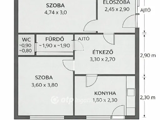 Eladó lakás Debrecen 46 nm