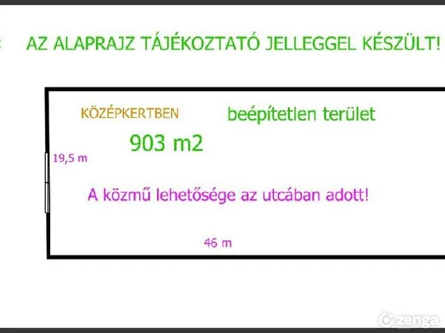 Eladó telek Hajdúböszörmény 903 nm