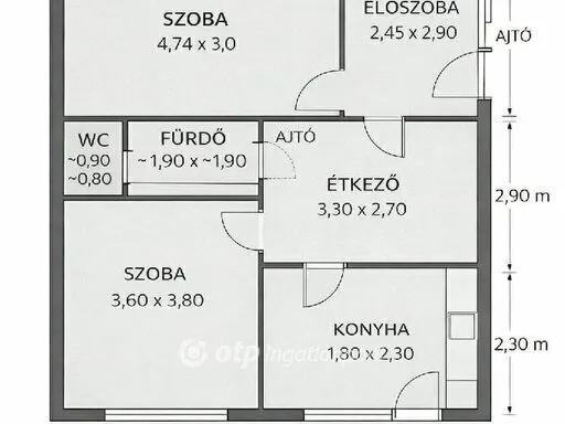 Eladó lakás Debrecen 46 nm