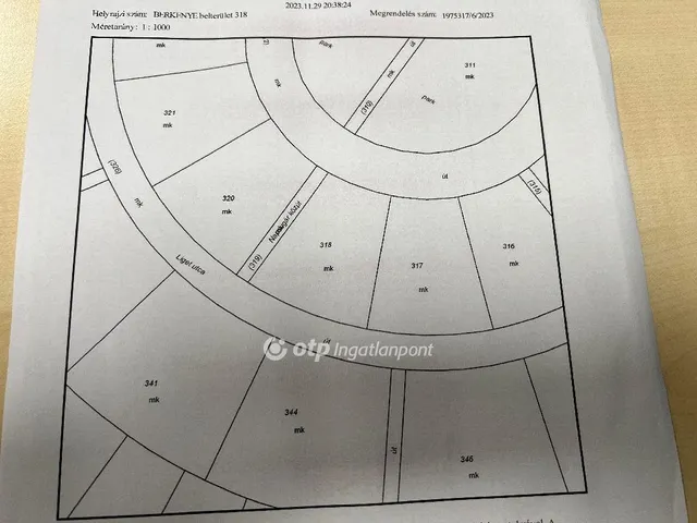 Eladó telek Berkenye 1752 nm