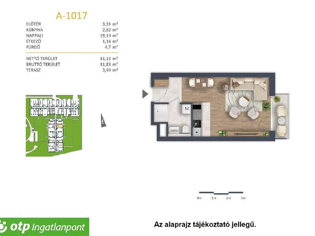 Eladó lakás Budapest XI. kerület 31 nm