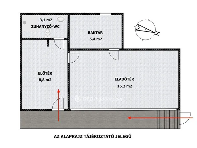 Kiadó kereskedelmi és ipari ingatlan Budapest VIII. kerület 33 nm