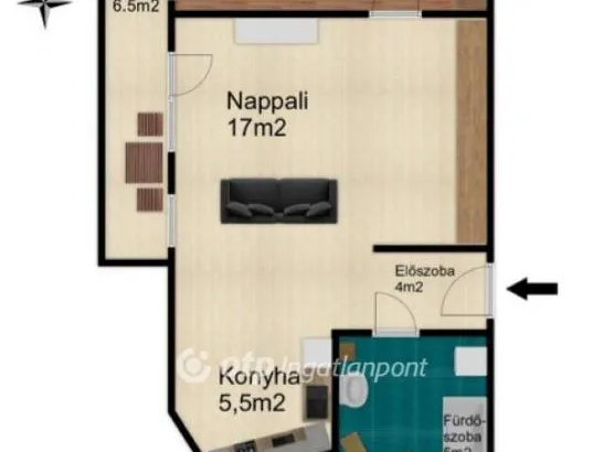 Eladó lakás Budapest VIII. kerület 45 nm